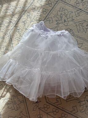 White Layered Tulle Skirt - Women size S/M